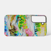 Waterverf Landschap 2 Samsung Galaxy Hoesje (Achterkant horizontaal)