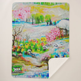 Waterverf Landschap 2 Sherpa Deken