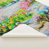 Waterverf Landschap 2 Sherpa Deken (3/4)