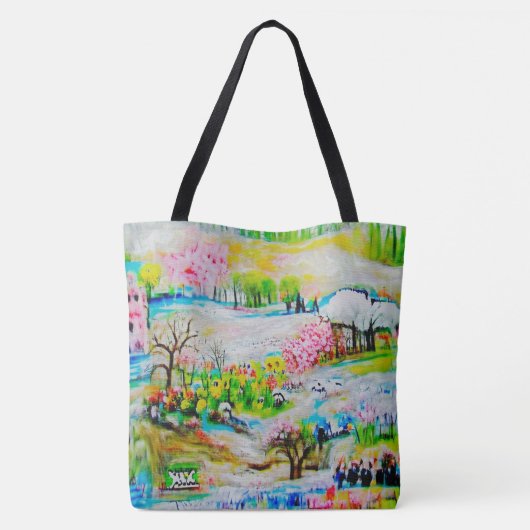 Waterverf Landschap 2 Tote Bag (Achterkant)