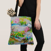 Waterverf Landschap 2 Tote Bag (Dichtbij)
