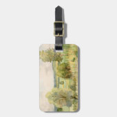Waterverf landschap bagagelabel (Voorkant verticaal)