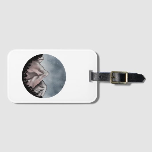 Waterverf landschap bagagelabel (Voorkant (horizontaal))