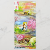 Waterverf Landschap Bladwijzer Menu (Voorkant)