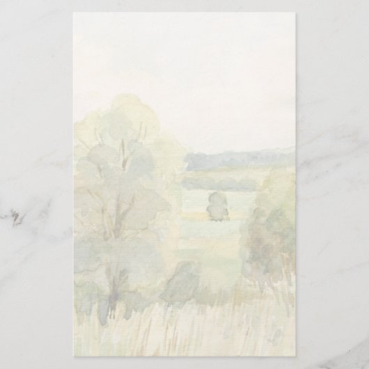 Waterverf landschap briefpapier (Voorkant)