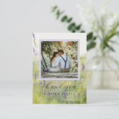 waterverf landschap bruiloft foto dank u briefkaart (Staand voorkant)