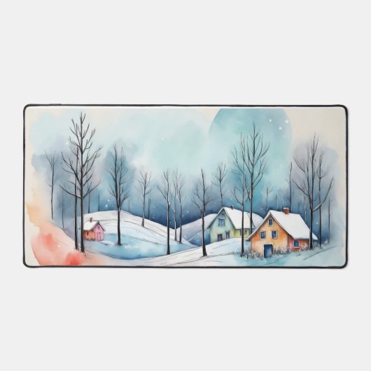 Waterverf landschap bureaumat (Voorkant)