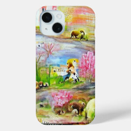 Waterverf landschap iPhone 15 case