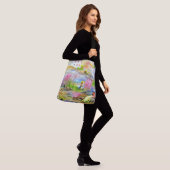 Waterverf landschap crossbody tas (Op model)