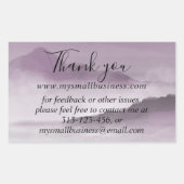 waterverf landschap dank u zakelijke info recta rechthoekige sticker (Voorkant)