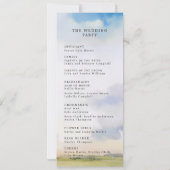 Waterverf Landschap Droomachtige Wolken Trouwprogr Kaart (Achterkant)