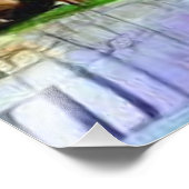 Waterverf landschap foto afdruk (Hoek)