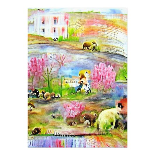 Waterverf landschap foto afdruk (Voorkant)