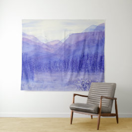 Waterverf Landschap Ghost Mountains Valley Wandkleed