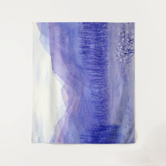 Waterverf Landschap Ghost Mountains Valley Wandkleed (Voorkant)