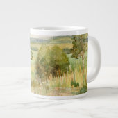 Waterverf landschap grote koffiekop (Voorkant rechts)