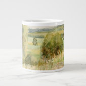 Waterverf landschap grote koffiekop (Voorkant)