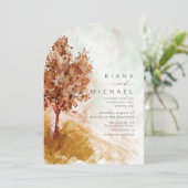 Waterverf Landschap Herfst Gouden Boog ID786 Kaart (Staand voorkant)