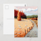 Waterverf Landschap herfstbos Briefkaart (Voorkant / Achterkant)
