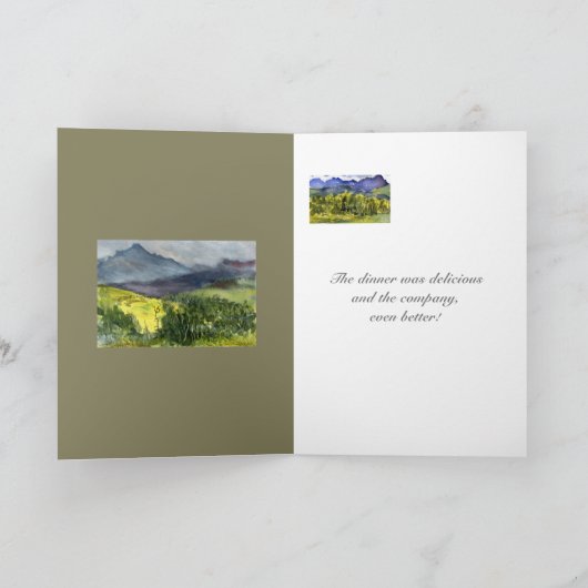 Waterverf Landschap Hospitality Bedankt Sjabloon (Binnen)