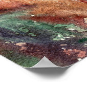 waterverf landschap in valkleuren lopen in bossen poster (Hoek)