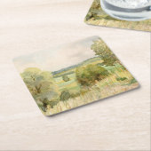 Waterverf landschap kartonnen onderzetters (Schuin)