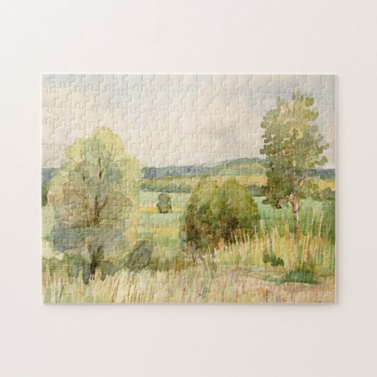 Waterverf landschap legpuzzel (Horizontaal)