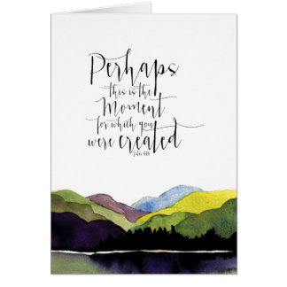 Waterverf landschap met bijbelse scriptie