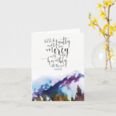 Waterverf landschap met bijbelse scriptie kaart (Gele Bloem)