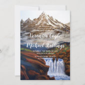 Waterverf Landschap Montana Wedding Uitnodiging (Voorkant)