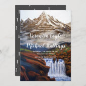 Waterverf Landschap Montana Wedding Uitnodiging (Voorkant / Achterkant)