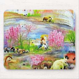 Waterverf landschap muismat