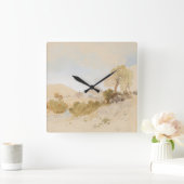 Waterverf Landschap nabij San Francisco, Mexico Vierkante Klok (Huis)