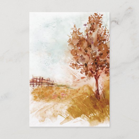 Waterverf landschap — Najaar Gold ID786 Informatiekaartje (Achterkant)