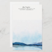 waterverf landschap persoonlijk briefpapier (Voorkant / Achterkant)