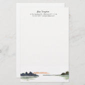 waterverf landschap persoonlijk briefpapier (Voorkant / Achterkant)