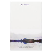 waterverf landschap persoonlijk briefpapier