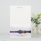 waterverf landschap persoonlijk briefpapier (Staand voorkant)