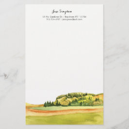 waterverf landschap persoonlijk briefpapier