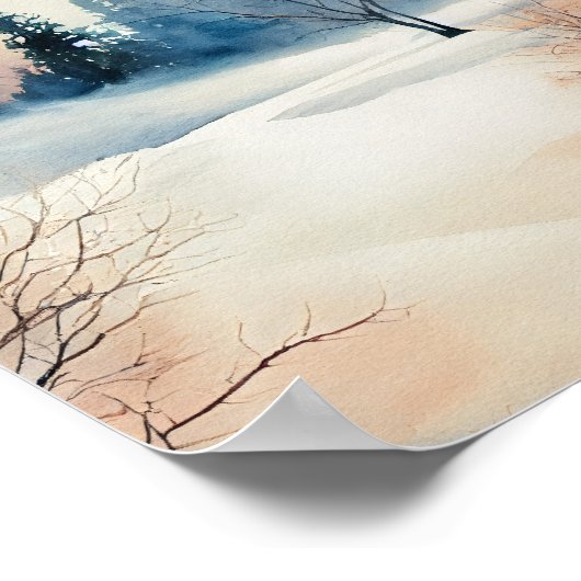 Waterverf Landschap Poster (Hoek)