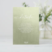 Waterverf Landschap — Sage groene ID786 Informatiekaartje (Staand voorkant)