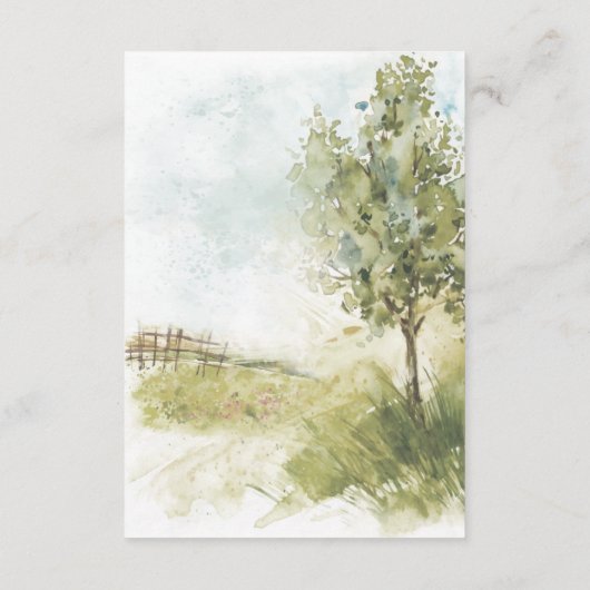 Waterverf Landschap — Sage groene ID786 Informatiekaartje (Achterkant)