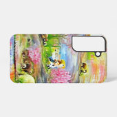 Waterverf landschap samsung galaxy hoesje (Achterkant horizontaal)