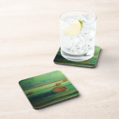 Waterverf landschap schilderij groene weide onderzetter (Rechterzijde)