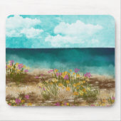 Waterverf Landschap Seaside Mousepad Muismat (Voorkant)