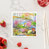 Waterverf landschap servet (Insitu)