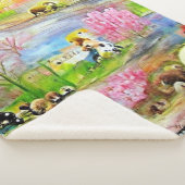 Waterverf landschap sherpa deken (3/4)