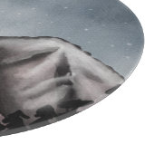 Waterverf landschap snijplank (Hoek)