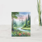 Waterverf Landschap Sympathie Bedankkaart (Voorkant)