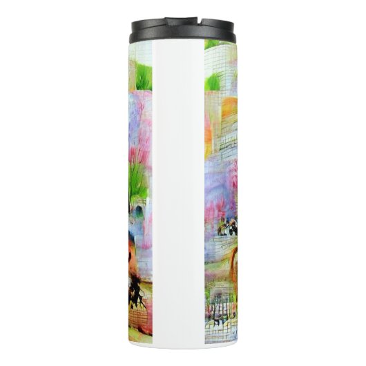 Waterverf landschap thermosbeker (Achterkant)